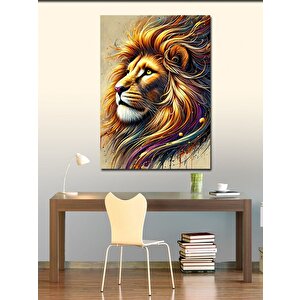Kanvas Tablo Aslanın Gücü Ve Asaleti 70x100 cm