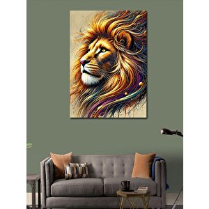 Kanvas Tablo Aslanın Gücü Ve Asaleti 70x100 cm