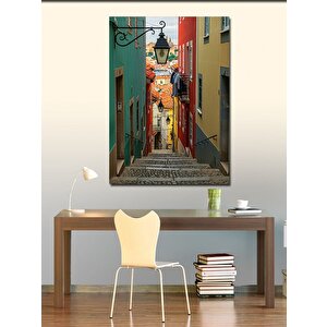 Kanvas Tablo Dar Renkli Sokaklar 50x70 cm
