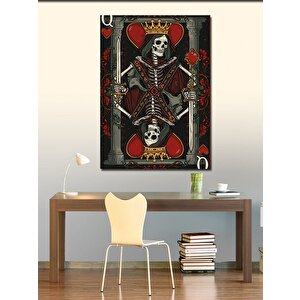 Kanvas Tablo İskelet Kral Ve Kraliçe 70x100 cm