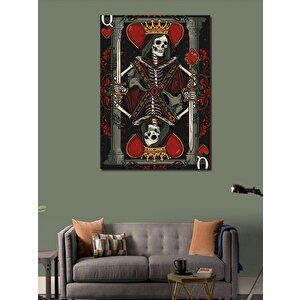 Kanvas Tablo İskelet Kral Ve Kraliçe 70x100 cm