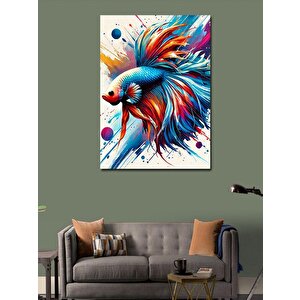 Kanvas Tablo Renkli Betta Balığı 100x140 cm