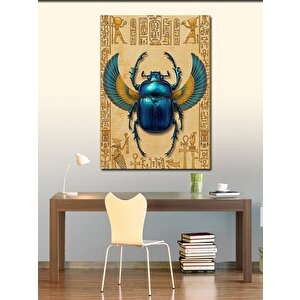 Kanvas Tablo Mısır Böcek Çizimi 70x100 cm