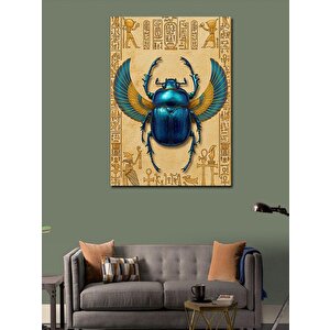 Kanvas Tablo Mısır Böcek Çizimi 70x100 cm