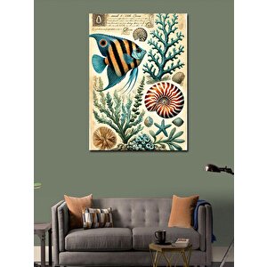 Kanvas Tablo Tropik Balıklar Ve Mercan 50x70 cm