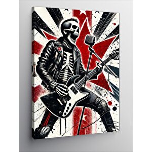 Kanvas Tablo Rockçı İskelet Performansı 70x100 cm