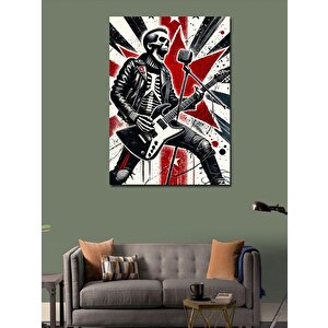 Kanvas Tablo Rockçı İskelet Performansı 70x100 cm