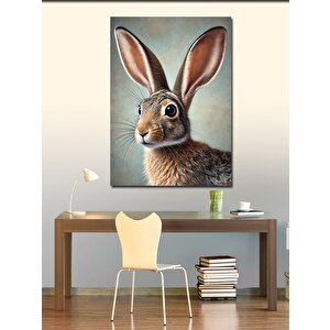 Kanvas Tablo Sevimli Tavşan Portresi 70x100 cm
