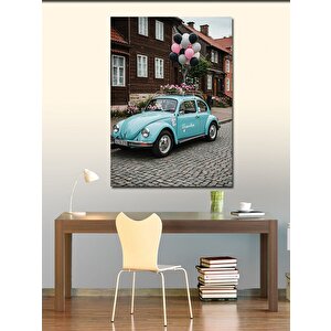 Kanvas Tablo Mavi Vosvos Arabası 50x70 cm