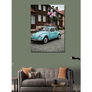 Kanvas Tablo Mavi Vosvos Arabası 50x70 cm