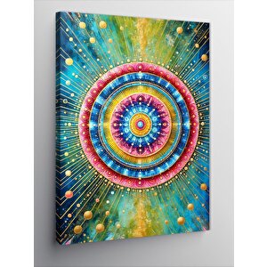 Kanvas Tablo Mandala Renk Patlaması 50x70 cm