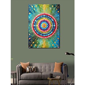 Kanvas Tablo Mandala Renk Patlaması 50x70 cm