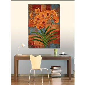 Kanvas Tablo Turuncu Orkide Deseni 70x100 cm