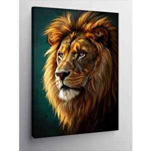 Kanvas Tablo Majestik Aslan Portresi 50x70 cm