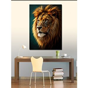 Kanvas Tablo Majestik Aslan Portresi 50x70 cm