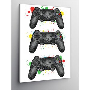 Kanvas Tablo Oyun  Kolları Ve Renk Sıçramaları 70x100 cm