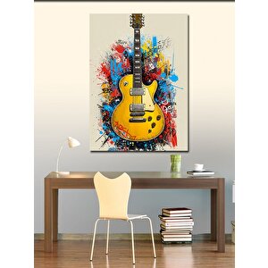 Kanvas Tablo Renkli Elektro Gitar 50x70 cm