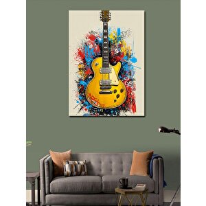 Kanvas Tablo Renkli Elektro Gitar 50x70 cm