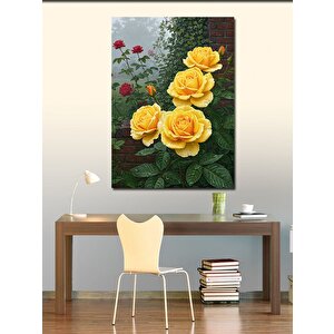 Kanvas Tablo Sarı Güller Ve Tazelik 70x100 cm