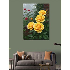 Kanvas Tablo Sarı Güller Ve Tazelik 70x100 cm