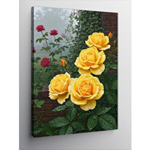 Kanvas Tablo Sarı Güller Ve Tazelik 50x70 cm