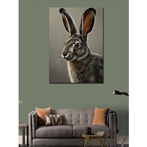 Kanvas Tablo Tavşan Ve Detaylı Portre 70x100 cm