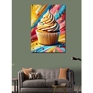 Kanvas Tablo Renkli Tatlı Cupcake 50x70 cm
