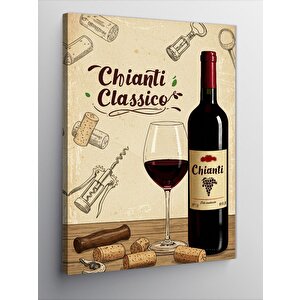 Kanvas Tablo Şarap Ve Vintage Posteri 70x100 cm