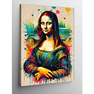 Kanvas Tablo Renk Patlamasıyla Mona Lisa 100x140 cm