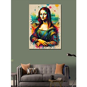 Kanvas Tablo Renk Patlamasıyla Mona Lisa 100x140 cm