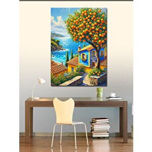 Kanvas Tablo Akdeniz'de Mavi Evler 50x70 cm