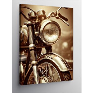Kanvas Tablo Vintage Motosiklet Sanatı 100x140 cm