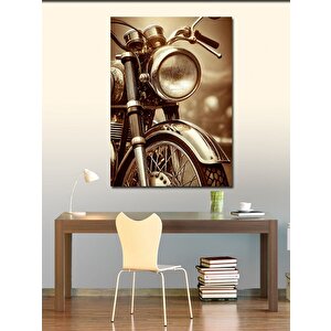 Kanvas Tablo Vintage Motosiklet Sanatı 100x140 cm