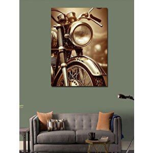 Kanvas Tablo Vintage Motosiklet Sanatı 100x140 cm