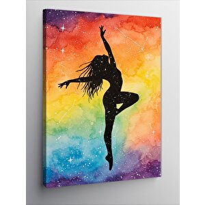 Kanvas Tablo Renkli Siluet Dansı 70x100 cm
