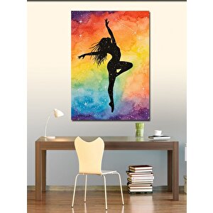Kanvas Tablo Renkli Siluet Dansı 70x100 cm