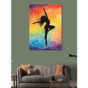 Kanvas Tablo Renkli Siluet Dansı 70x100 cm