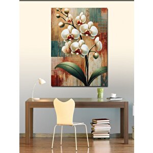 Kanvas Tablo Orkide Çiçeği Detayı 100x140 cm