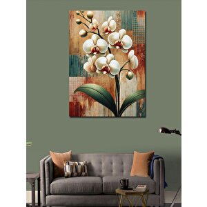 Kanvas Tablo Orkide Çiçeği Detayı 100x140 cm
