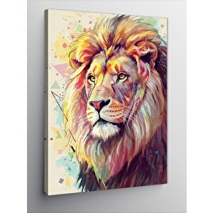 Kanvas Tablo Gururlu Aslan Portresi 100x140 cm