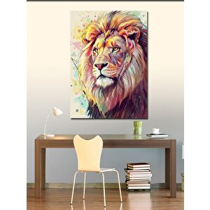 Kanvas Tablo Gururlu Aslan Portresi 100x140 cm