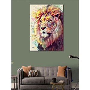 Kanvas Tablo Gururlu Aslan Portresi 100x140 cm