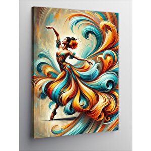 Kanvas Tablo Renkli Soyut Dansçı 70x100 cm