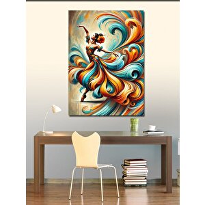 Kanvas Tablo Renkli Soyut Dansçı 70x100 cm