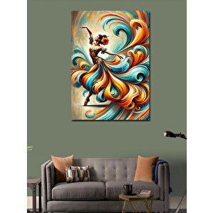Kanvas Tablo Renkli Soyut Dansçı 70x100 cm