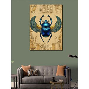 Kanvas Tablo Antik Mısır Mavi Böcek 50x70 cm