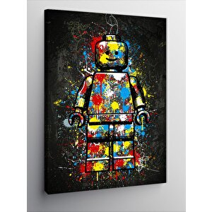 Kanvas Tablo Renkli Lego Robot 100x140 cm