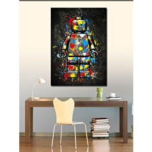Kanvas Tablo Renkli Lego Robot 100x140 cm