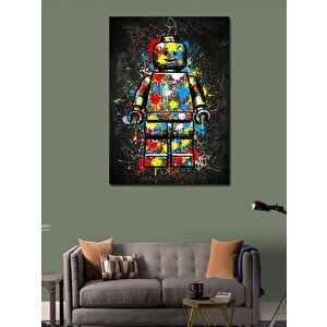 Kanvas Tablo Renkli Lego Robot 100x140 cm