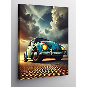 Kanvas Tablo Klasik Mavi Vosvos 100x140 cm